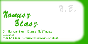 nonusz blasz business card